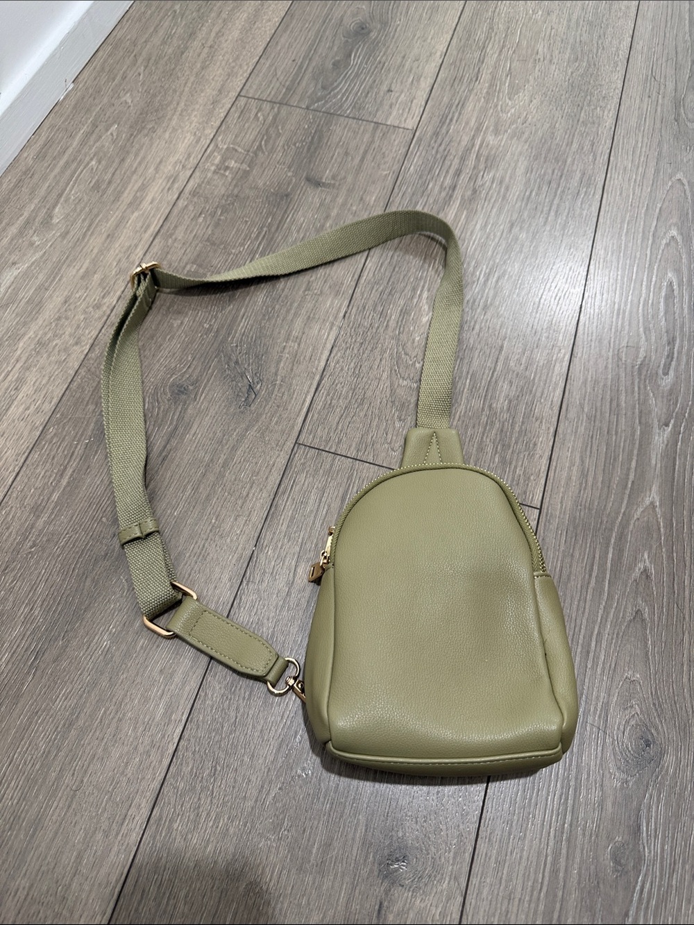 Madison West Olive Green Crossbody Sling Bag